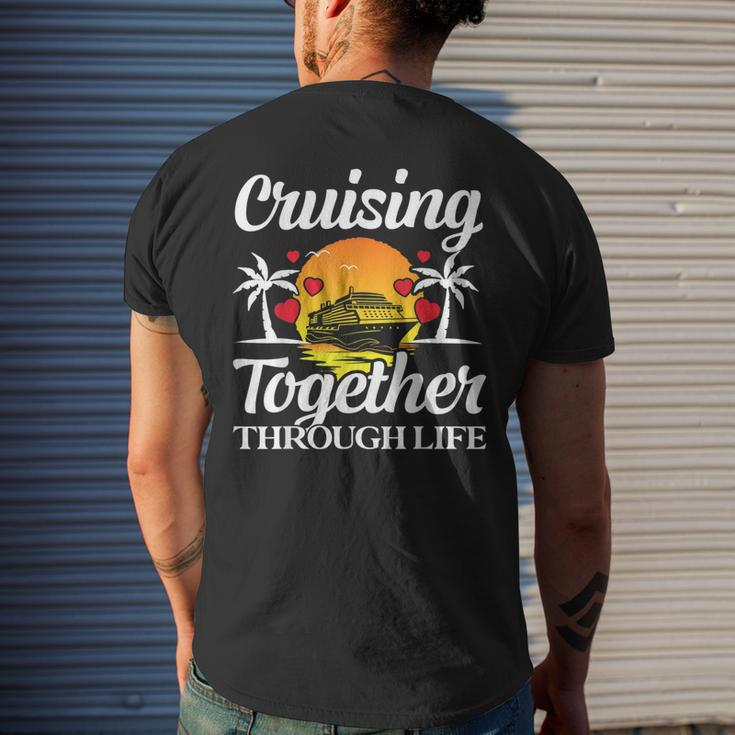 Couple Cruise Cruising Together Through Life Men's T-shirt Back Print Gifts for Him