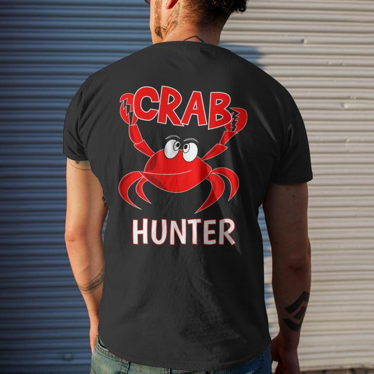 Crab Hunter Crabbing Seafood Hunting Crab Lover Men's T-shirt Back Print Gifts for Him