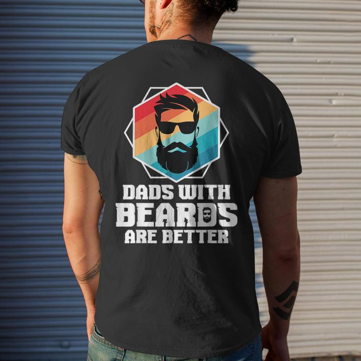 Funny Dads With Beards Are Better Dad Joke Fathers Day Mens Back Print T-shirt Gifts for Him