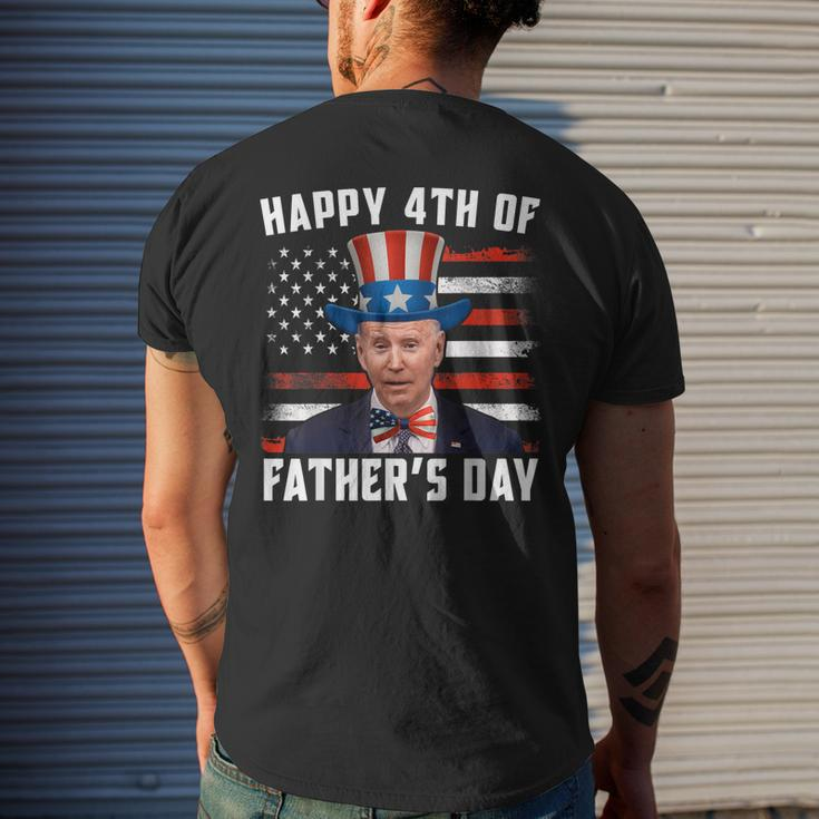 Funny Dazed Joe Biden Confused Happy 4Th Of July Fathers Day Mens Back Print T-shirt Gifts for Him