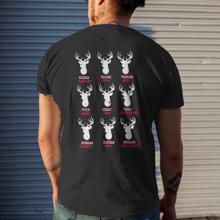 Funny Deer Hunters Santas Reindeer - Deer Cuisine Reindeer Funny Gifts Mens Back Print T-shirt Gifts for Him