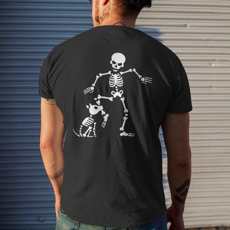 Funny Dog Like Bones Bone Skeleton Halloween Skull Mens Back Print T-shirt Gifts for Him