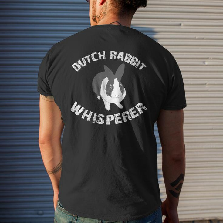 Dutch Rabbit Whisperer Bunny Apparel Men's T-shirt Back Print Gifts for Him