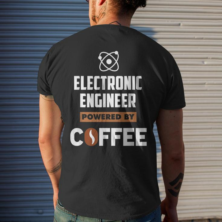 Electronic Engineer Powered By Cofee Men's T-shirt Back Print Gifts for Him