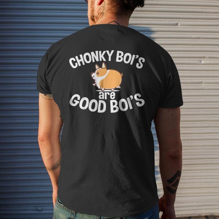 Funny Fat Dog Chonky Bois Are Good Boys Dog Lover Gift Mens Back Print T-shirt Gifts for Him