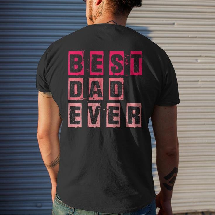 Funny Fathers Day Best Dad Ever Vintage Daughter Dada Mens Back Print T-shirt Gifts for Him