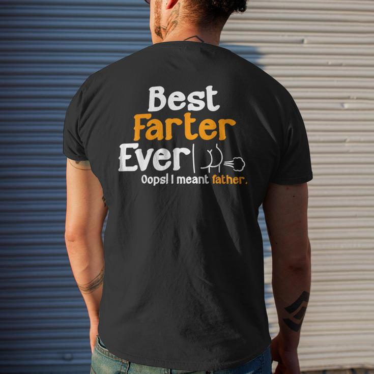 Funny Fathers Day Dad Best Farter Ever I Mean Father Mens Back Print T-shirt Gifts for Him