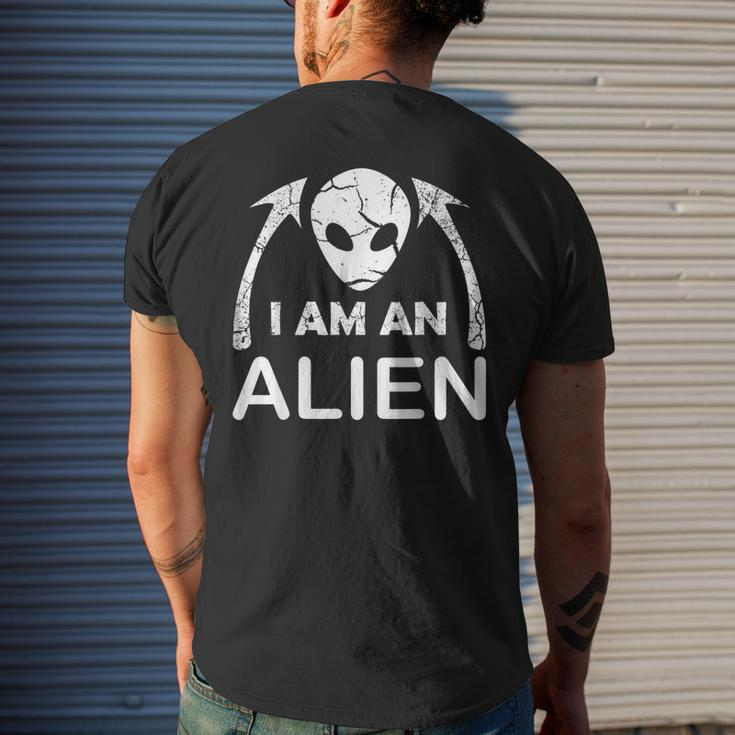 Funny Halloween Gift Alien Costume Boys Girls I Am An Alien Mens Back Print T-shirt Gifts for Him