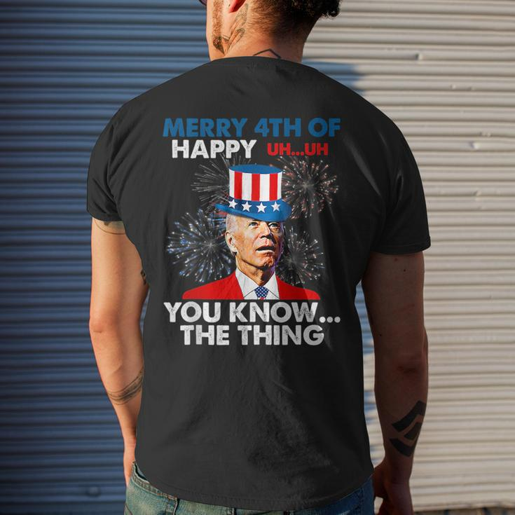 Funny Joe Biden Merry 4Th Of You Knowthe Thing 4Th Of July Mens Back Print T-shirt Gifts for Him
