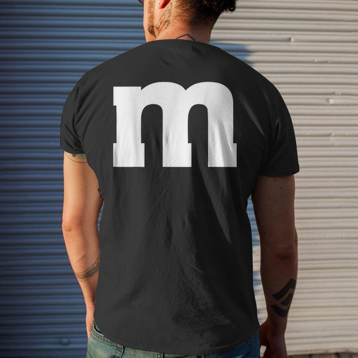 Letter M Groups Halloween 2023 Team Groups Costume Men's T-shirt Back Print Gifts for Him