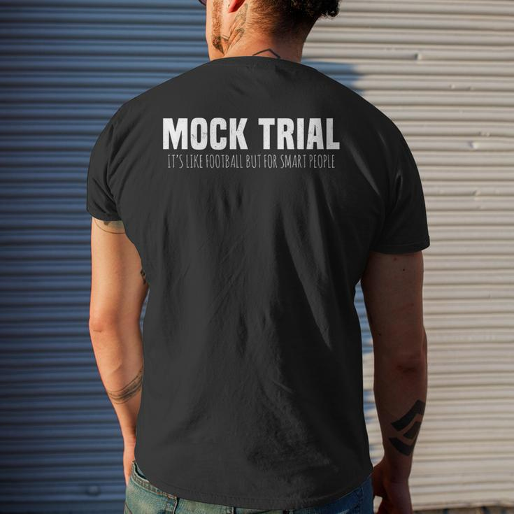 Funny Mock Trial Football For Smart People Laws Lawyer Football Funny Gifts Mens Back Print T-shirt Gifts for Him