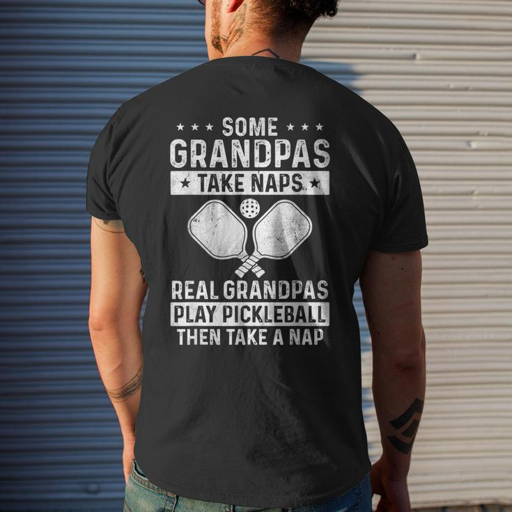 Funny Pickleball Design For Men Grandpa Pickleball Player Mens Back Print T-shirt Gifts for Him