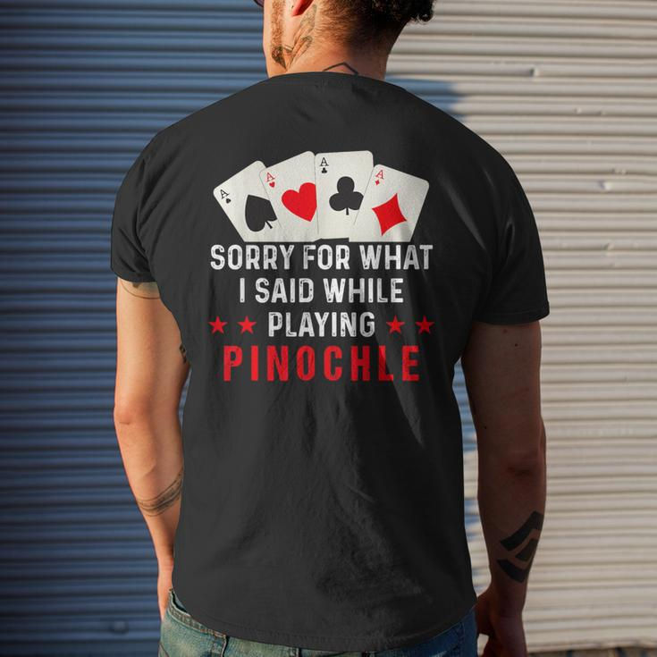 Pinochle Card Game Player Quote Men's T-shirt Back Print Gifts for Him