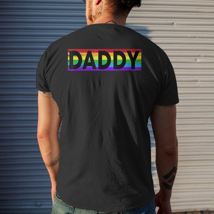 Funny Pride Daddy Proud Gay Lesbian Lgbt Gift Fathers Day Mens Back Print T-shirt Gifts for Him