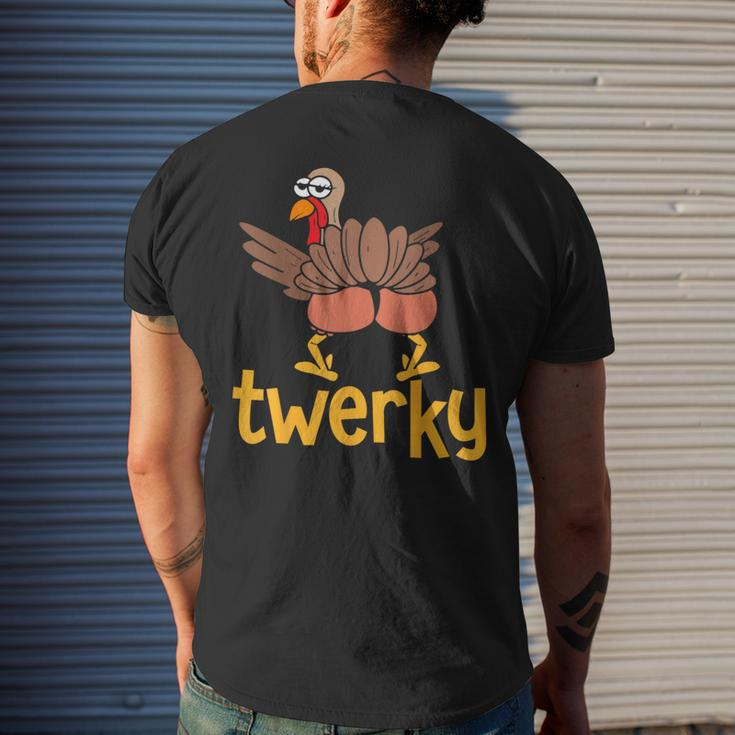 Thanksgiving Turkey Twerky Family Matching Youth Men's T-shirt Back Print Gifts for Him