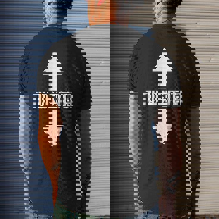 Funny Two Seater Arrow Dad Joke Meme Gift Funny Gifts For Dad Mens Back Print T-shirt Gifts for Him