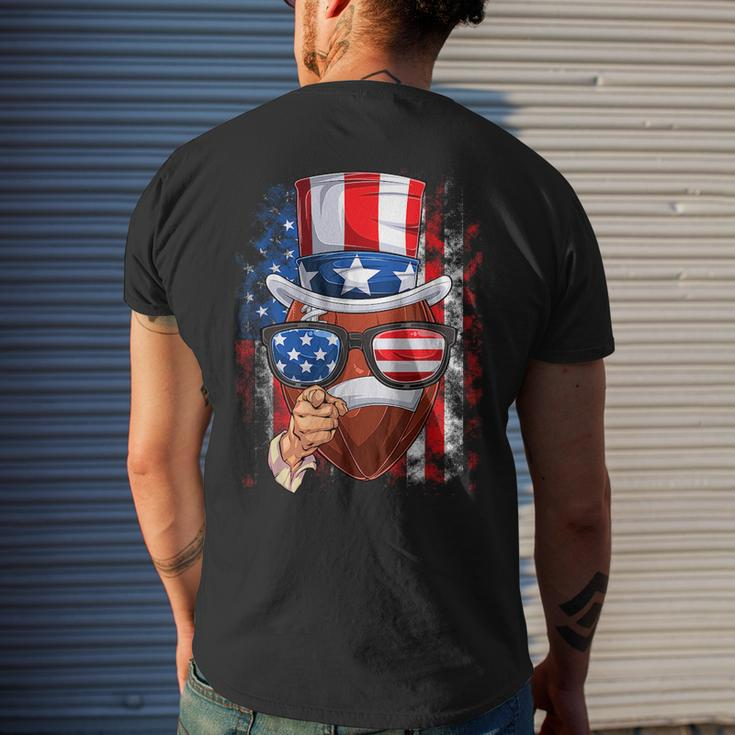 Funny Uncle Sam Football Ball Usa Indepedence Day Men Boys Mens Back Print T-shirt Gifts for Him