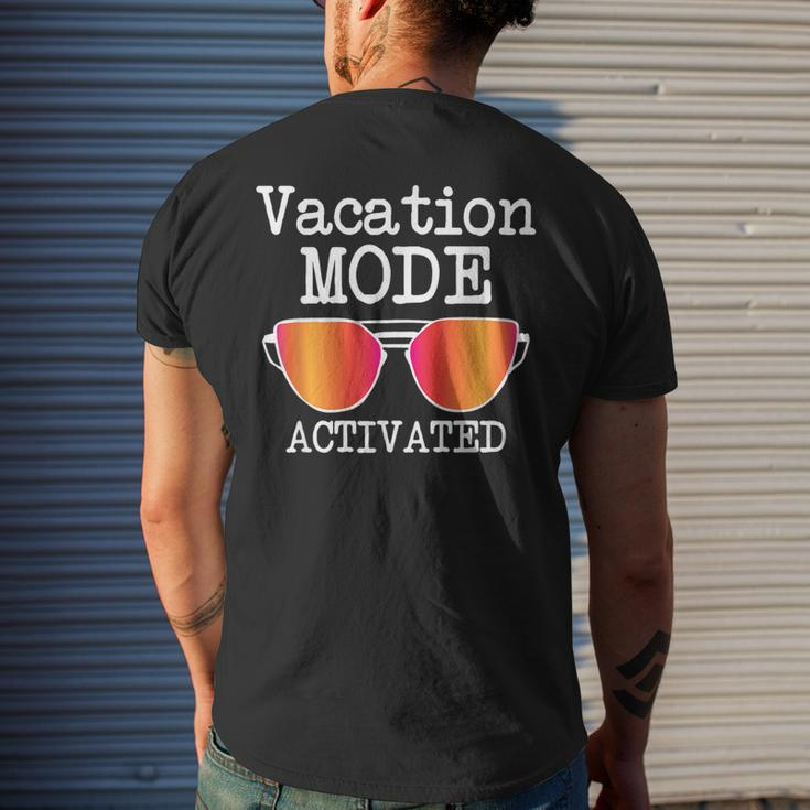 Funny Vacation Mode Activated | Summer Beach Sunglasses Vacation Funny Gifts Mens Back Print T-shirt Gifts for Him