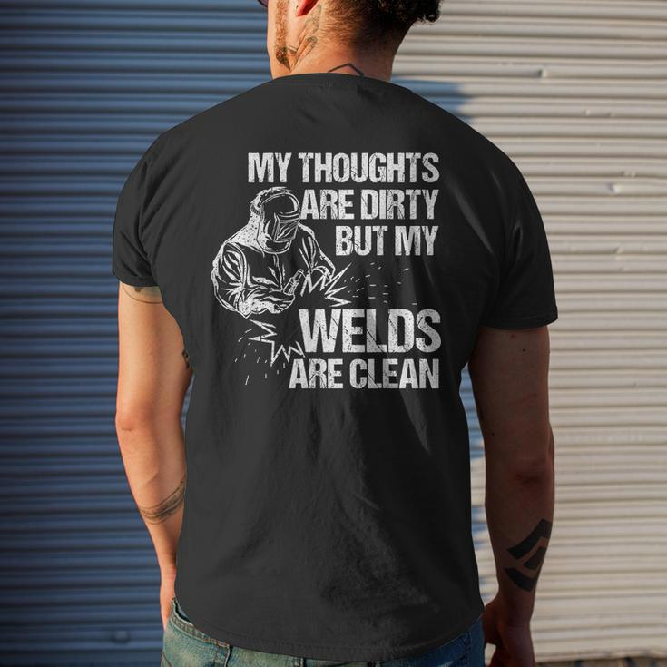 Funny Welding Designs For Men Dad Metal Workers Blacksmith Mens Back Print T-shirt Gifts for Him