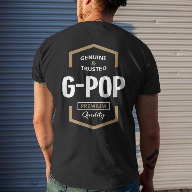 G Pop Grandpa Gift Genuine Trusted G Pop Quality Mens Back Print T-shirt Gifts for Him