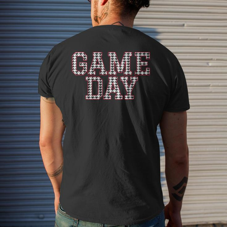 Game Day Houndstooth Alabama Football Fans Men's T-shirt Back Print Gifts for Him