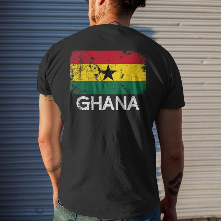 Ghanaian Flag | Vintage Made In Ghana Gift Mens Back Print T-shirt Gifts for Him