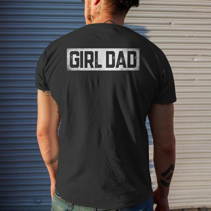 Girl Dad Vintage Proud Father Of Girl Dad Fathers Day Men's Back Print T-shirt Gifts for Him
