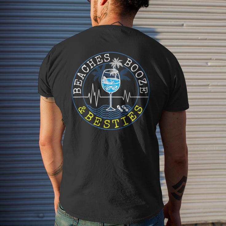 Girls Trip 2024 Florida Jamaica Beaches Booze And Besties Girls Trip Funny Designs Funny Gifts Mens Back Print T-shirt Gifts for Him