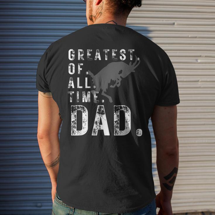 Goat Dad Best Dad Ever Men's Back T-Shirt Side View