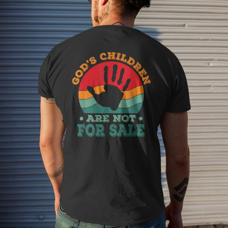 Gods Children Are Not For Sale Funny Quote Gods Childre Mens Back Print T-shirt Gifts for Him