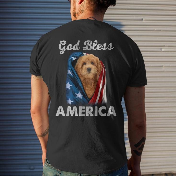 Goldendoodle Dog American Usa Flag 4Th Of July Dog Lover Mens Back Print T-shirt Gifts for Him