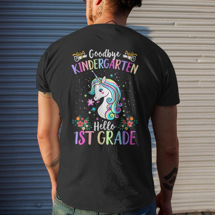 Goodbye Kindergarten Hello 1St Grade Unicorn Graduation Kid Mens Back Print T-shirt Gifts for Him