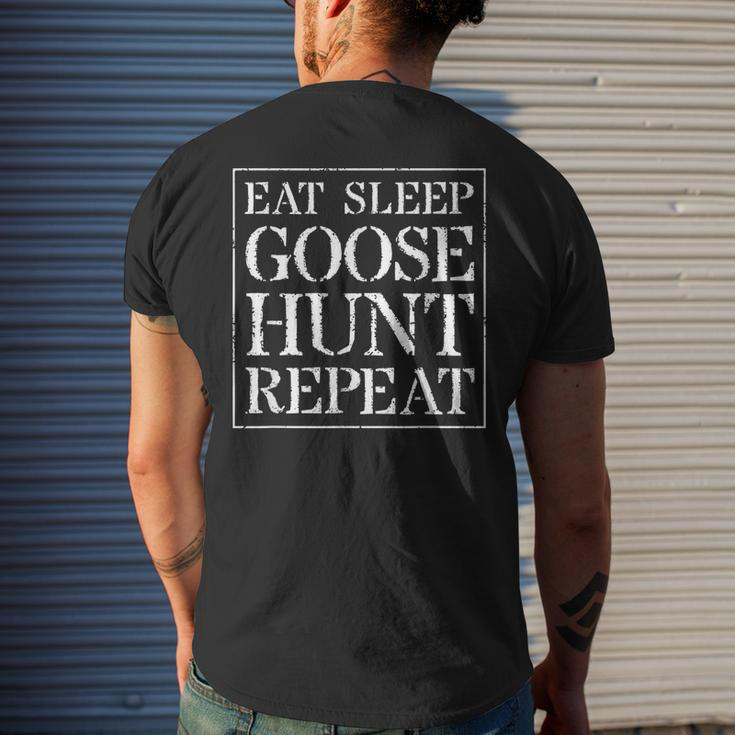 Goose HuntingGift Eat Sleep Goose Hunt Repeat Mens Back Print T-shirt Gifts for Him