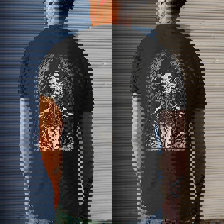 Goth Fairy Dark Witch Forest Gothic Alt Horror Aesthetic Mens Back Print T-shirt Gifts for Him