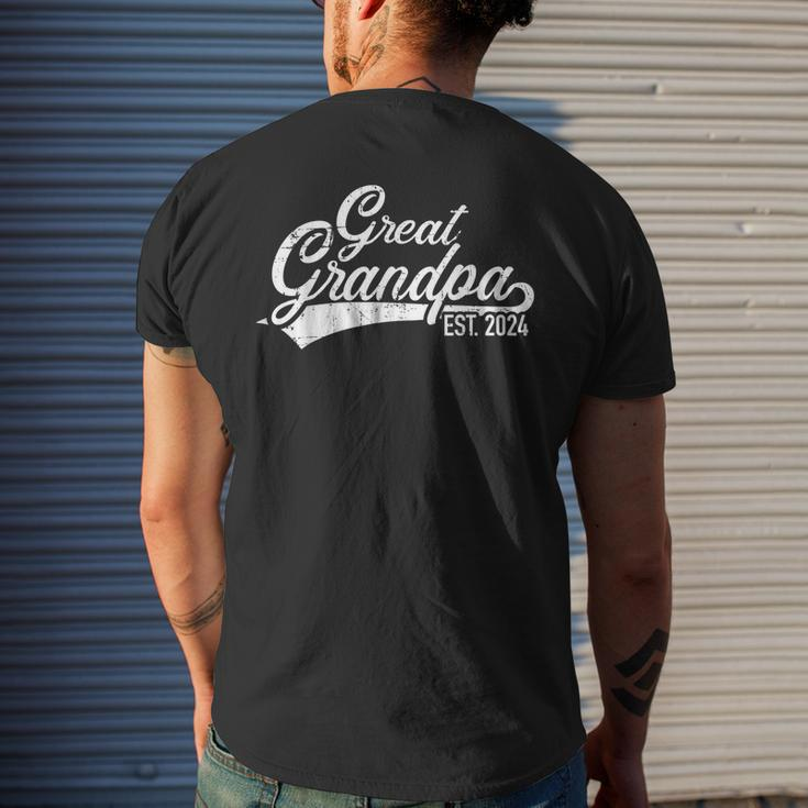 Great Grandpa Est 2024 For Pregnancy Announcement Mens Back Print T-shirt Gifts for Him
