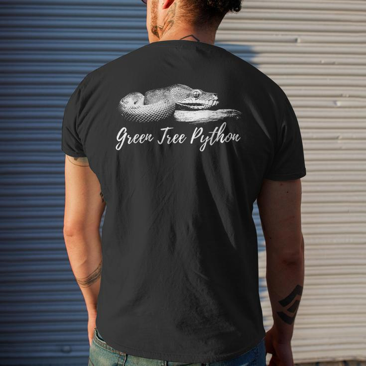 Green Tree Python Morelia Viridis Chondro SnakeMen's T-shirt Back Print Gifts for Him