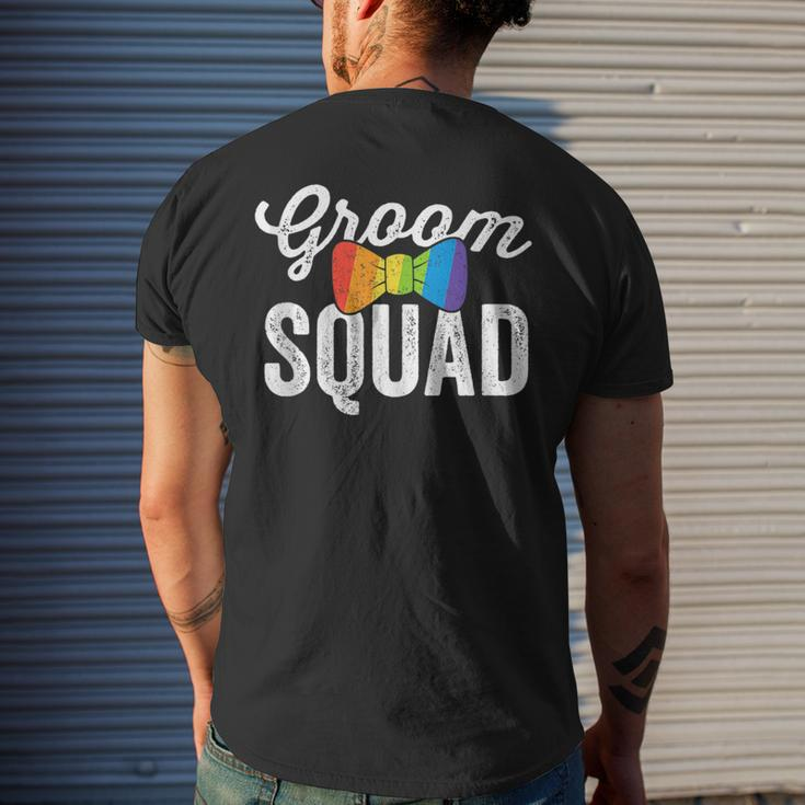 Groom Squad Gift Lgbt Same Sex Gay Wedding Husband Men Mens Back Print T-shirt Gifts for Him