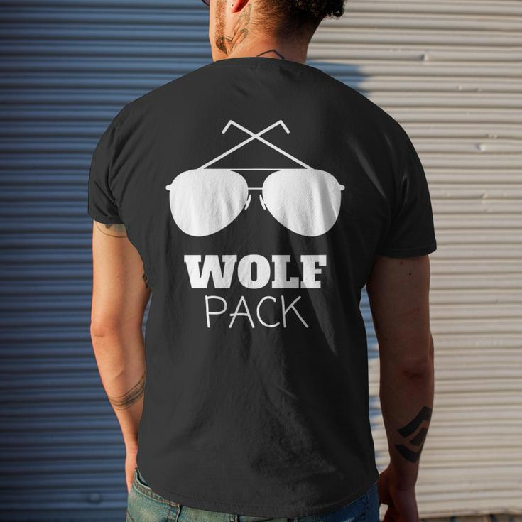 Groomsmen Gifts Bachelor Team Wolf Pack Funny Grooms Gifts For Wolf Lovers Funny Gifts Mens Back Print T-shirt Gifts for Him
