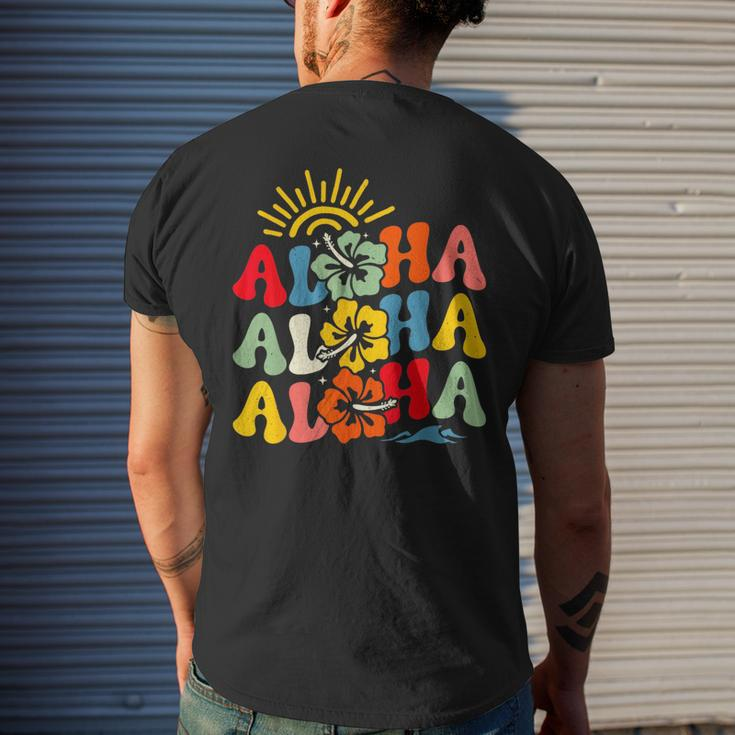 Groovy Aloha Hawaii Hawaiian Beach Summer Vacation Boy Girl Mens Back Print T-shirt Gifts for Him