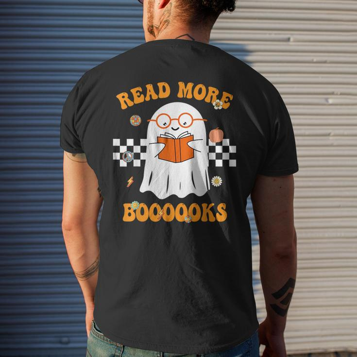 Groovy Halloween Read More Books Cute Boo Read A Book Halloween Funny Gifts Mens Back Print T-shirt Gifts for Him