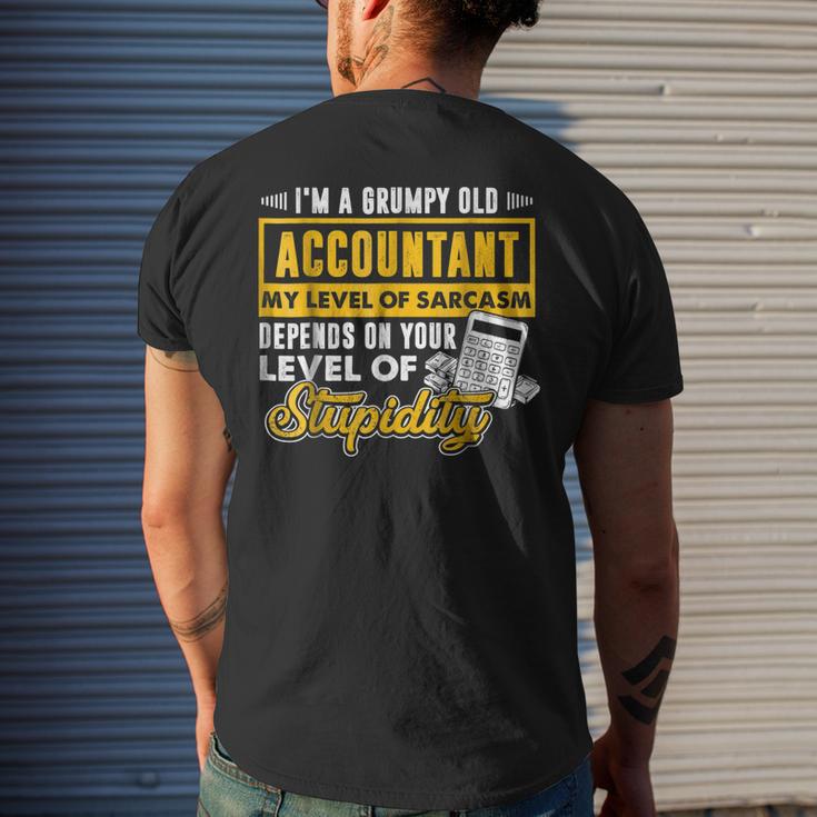 Im A Grumpy Old Accountant Accounting Men's Back Print T-shirt | Mazezy