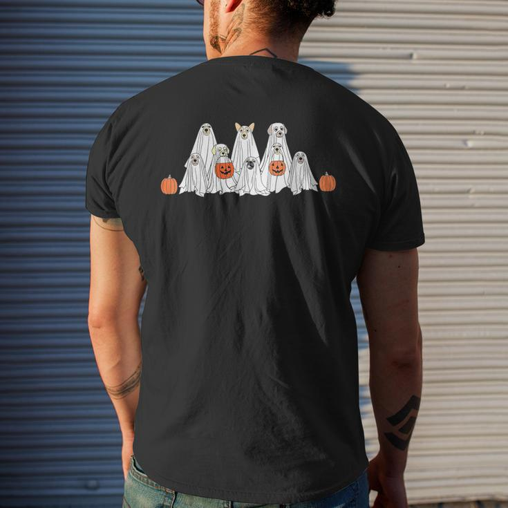 Halloween Ghost Dog Trick Or Treat Halloween Dog Ghost Men's T-shirt Back Print Gifts for Him