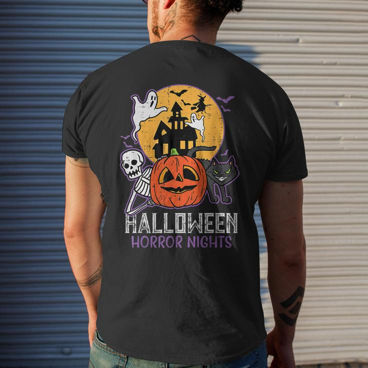 Halloween Horror Nights Retro Movie Poster Spooky Skeleton Halloween Horror Nights Men's T-shirt Back Print Gifts for Him