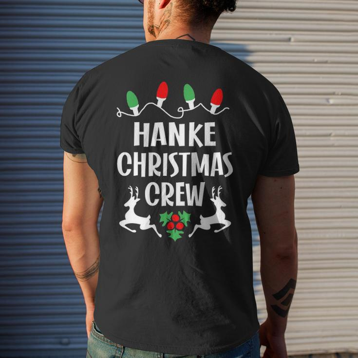 Hanke Name Gift Christmas Crew Hanke Mens Back Print T-shirt Gifts for Him