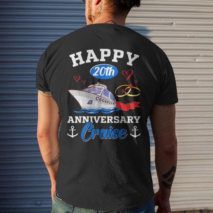 Happy 20Th Anniversary Cruise Funny Wedding Anniversary Mens Back Print T-shirt Gifts for Him