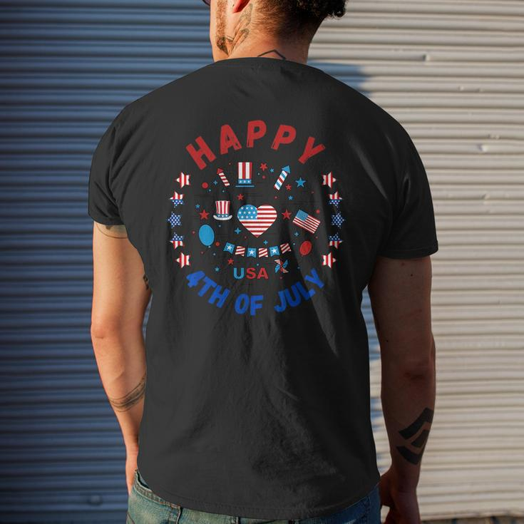 Happy 4Th Of July 2023 Usa Flag Happy Independence Day 2023 Usa Funny Gifts Mens Back Print T-shirt Gifts for Him