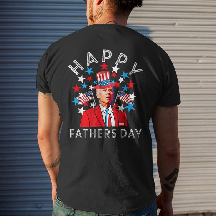 Happy Fathers Day Joe Biden 4Th Of July Memorial Men's Back Print T-shirt Gifts for Him