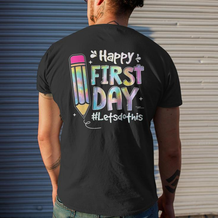 Happy First Day Lets Do This Welcome Back To School Tie Dye Mens Back Print T-shirt Gifts for Him