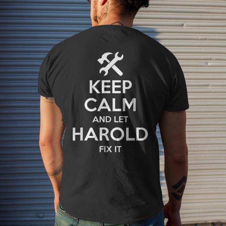 Harold Fix Quote Birthday Personalized Name Idea Men's Back Print T-shirt Gifts for Him