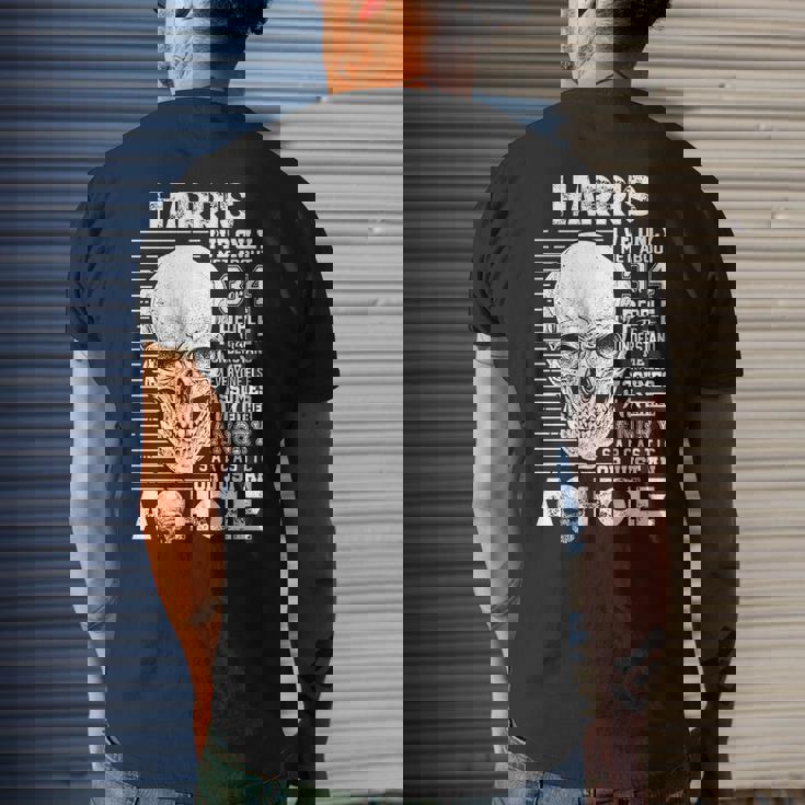 Harris Name Gift Harris Ively Met About 3 Or 4 People Mens Back Print T-shirt Gifts for Him